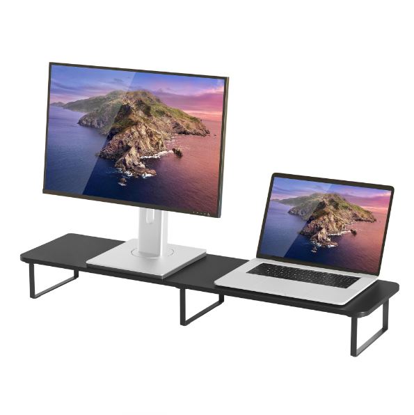 mbeat activiva Black Dual Monitor Riser Dimensions:1000mm × 260mm × 122mm Fit Screen Size:13'~32' Package Weight:3.5kg mbeat activiva Black Dual Monitor Riser Dimensions:1000mm × 260mm × 122mm Fit Screen Size:13'~32' Package Weight:3.5kg